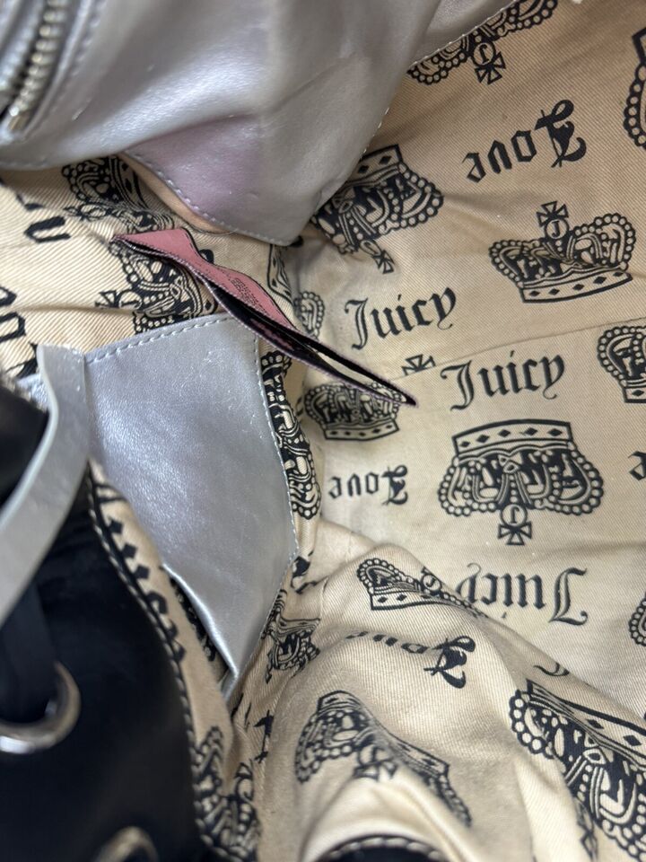 Juicy Couture Vtg Y2K Daydreamer Scottie Dog Purse Shoulder Bag Charms Velour