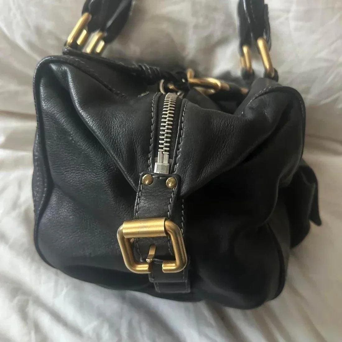 Vintage Chloé Paddington Bag – Black Leather with Gold Hardware (2000s/2010s)