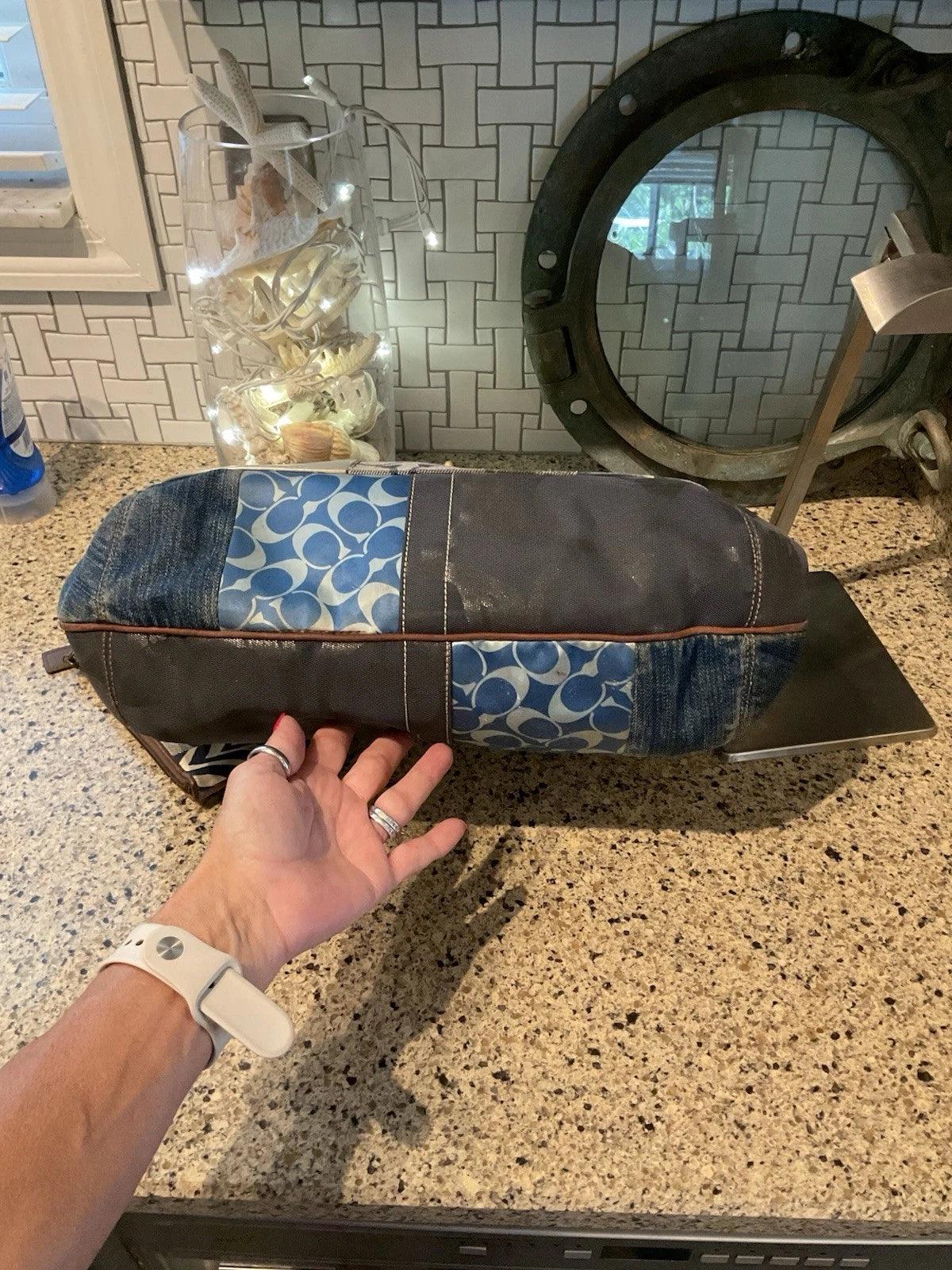 COACH Vintage Denim Patchwork Ergo Bag & Wristlet Limited Edition Style 10809