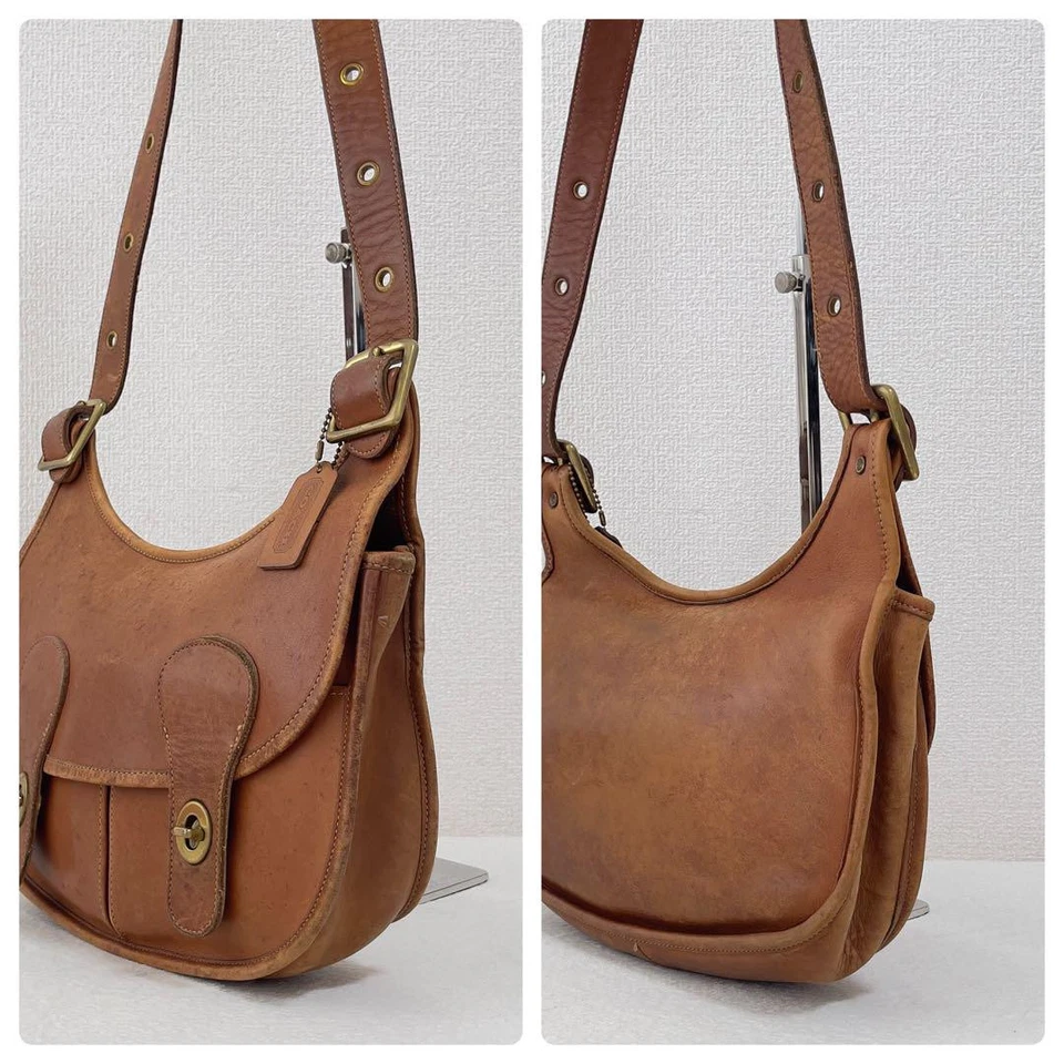 Vintage Coach Double Pocket Saddle Bag