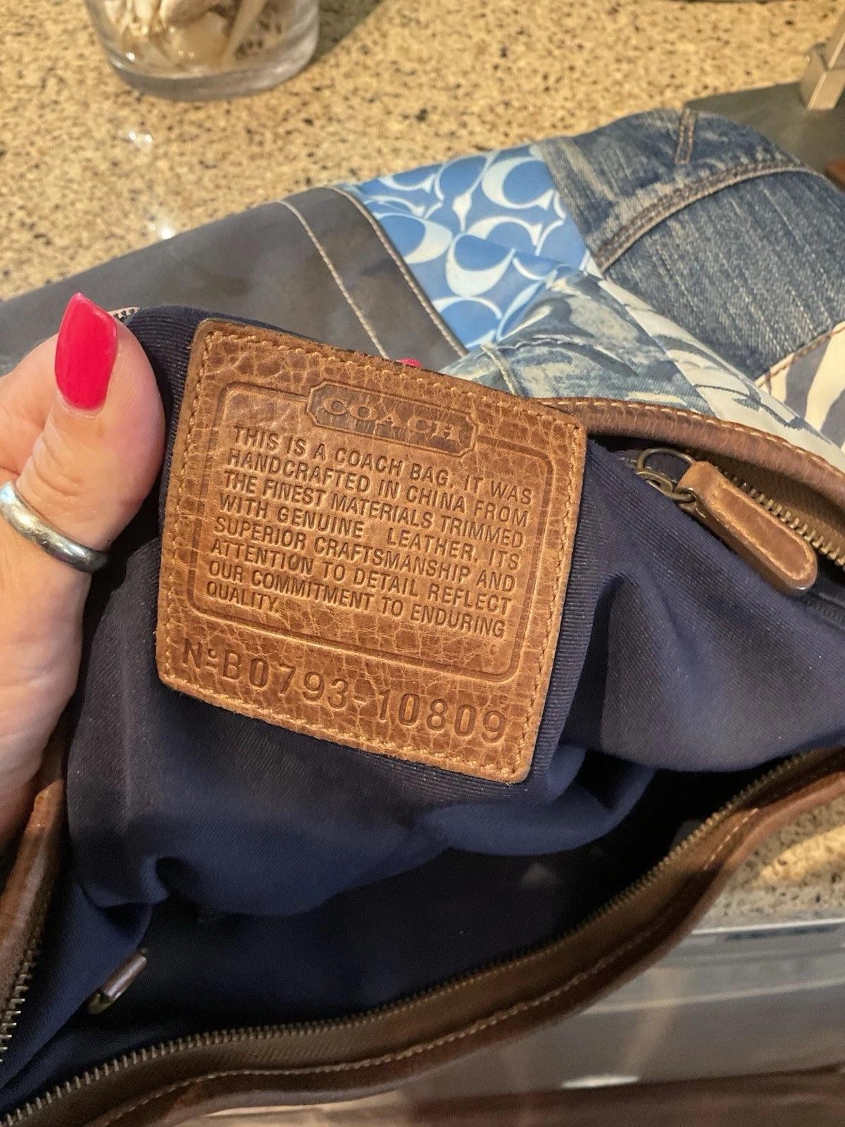 COACH Vintage Denim Patchwork Ergo Bag & Wristlet Limited Edition Style 10809