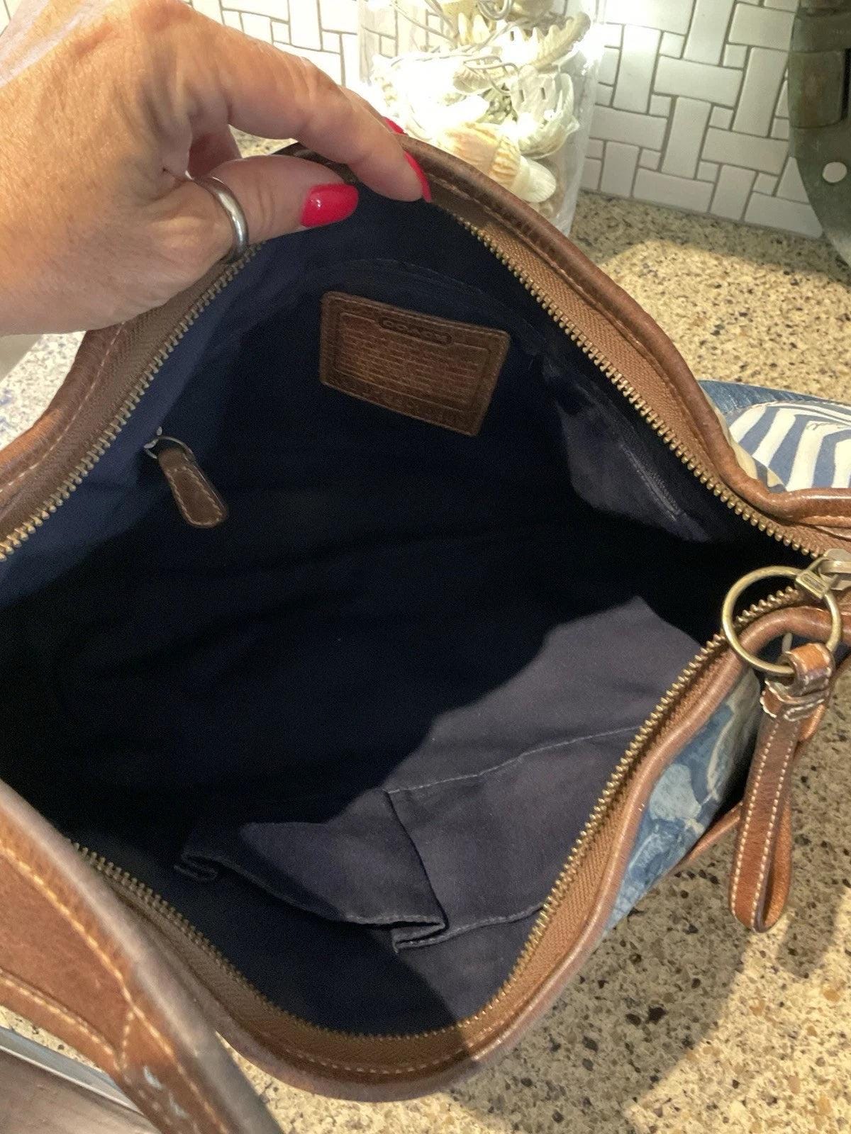 COACH Vintage Denim Patchwork Ergo Bag & Wristlet Limited Edition Style 10809
