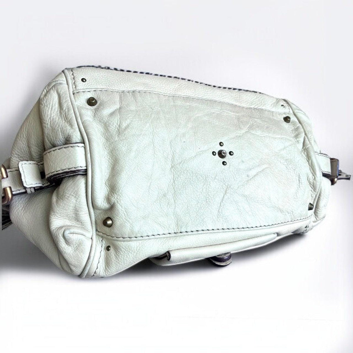 CHLOE Paddington Bag Beige Leather Authentic