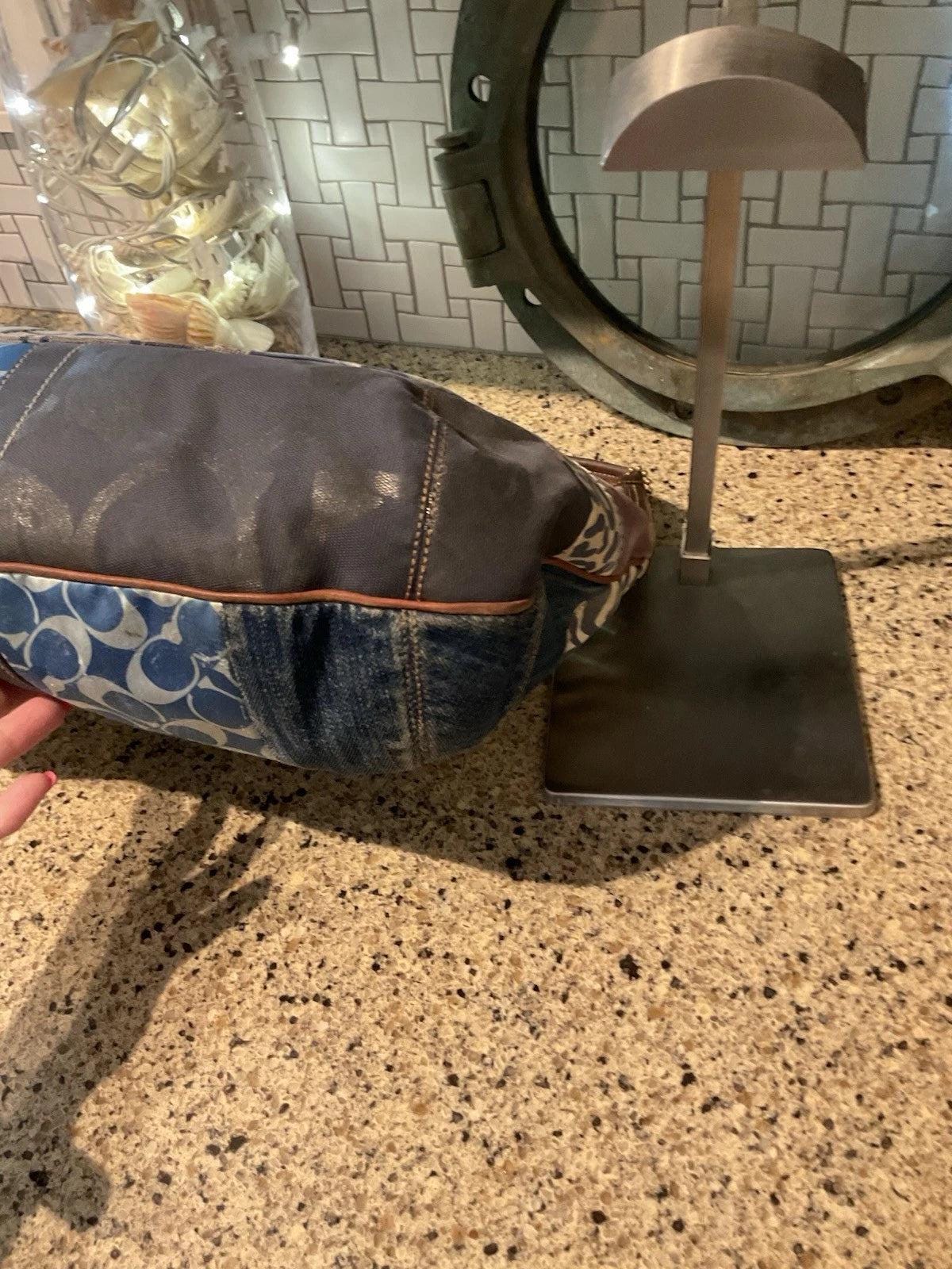 COACH Vintage Denim Patchwork Ergo Bag & Wristlet Limited Edition Style 10809