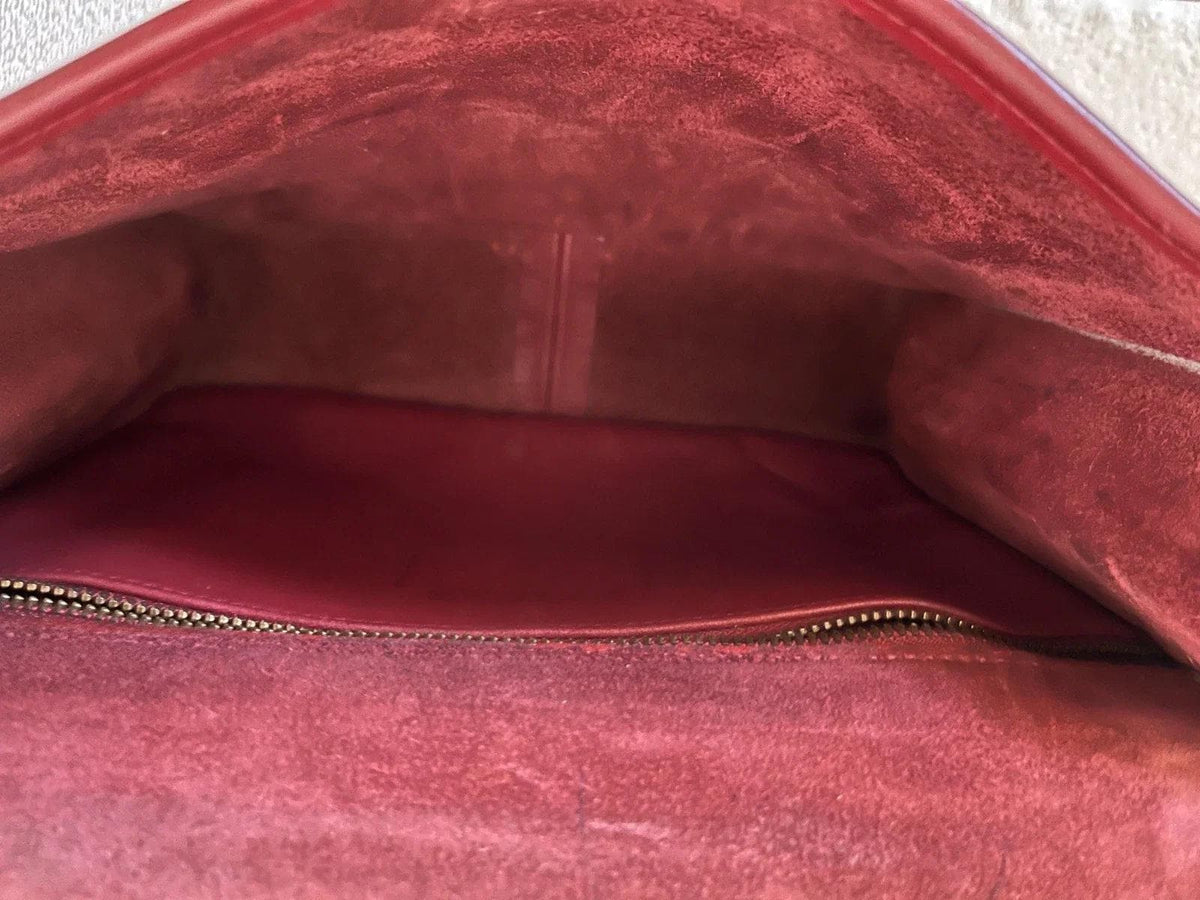 VTG Coach Willis Bag 9927 Dark Red Glove Tanned Leather Crossbody Satchel 1994