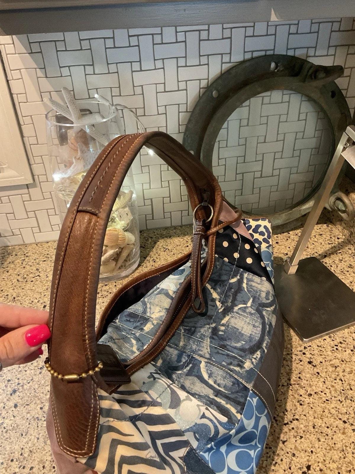 COACH Vintage Denim Patchwork Ergo Bag & Wristlet Limited Edition Style 10809